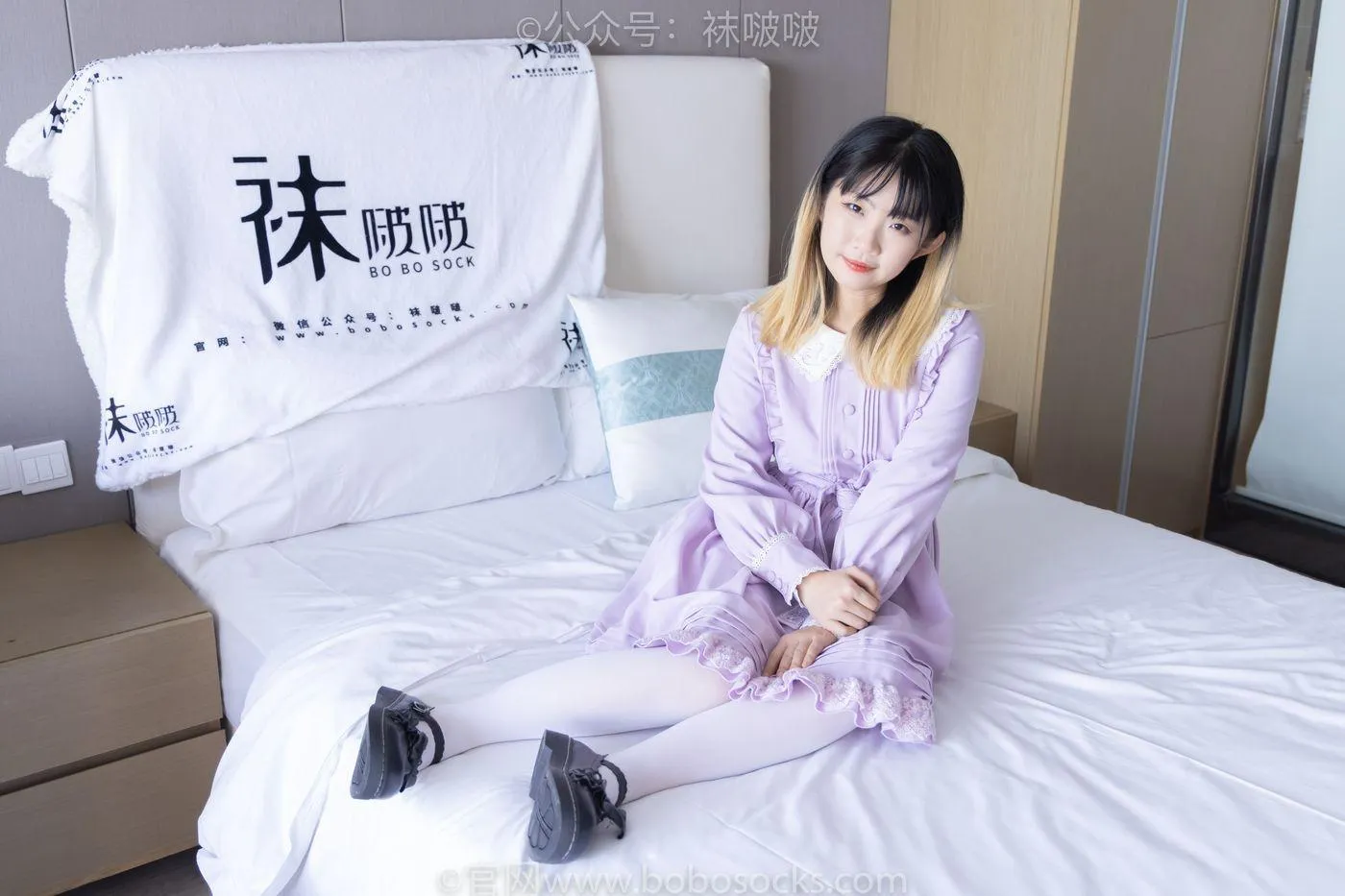 [BoBoSocks袜啵啵]NO.079 砂糖-皮鞋、厚白丝（花絮版） [140P]插图9